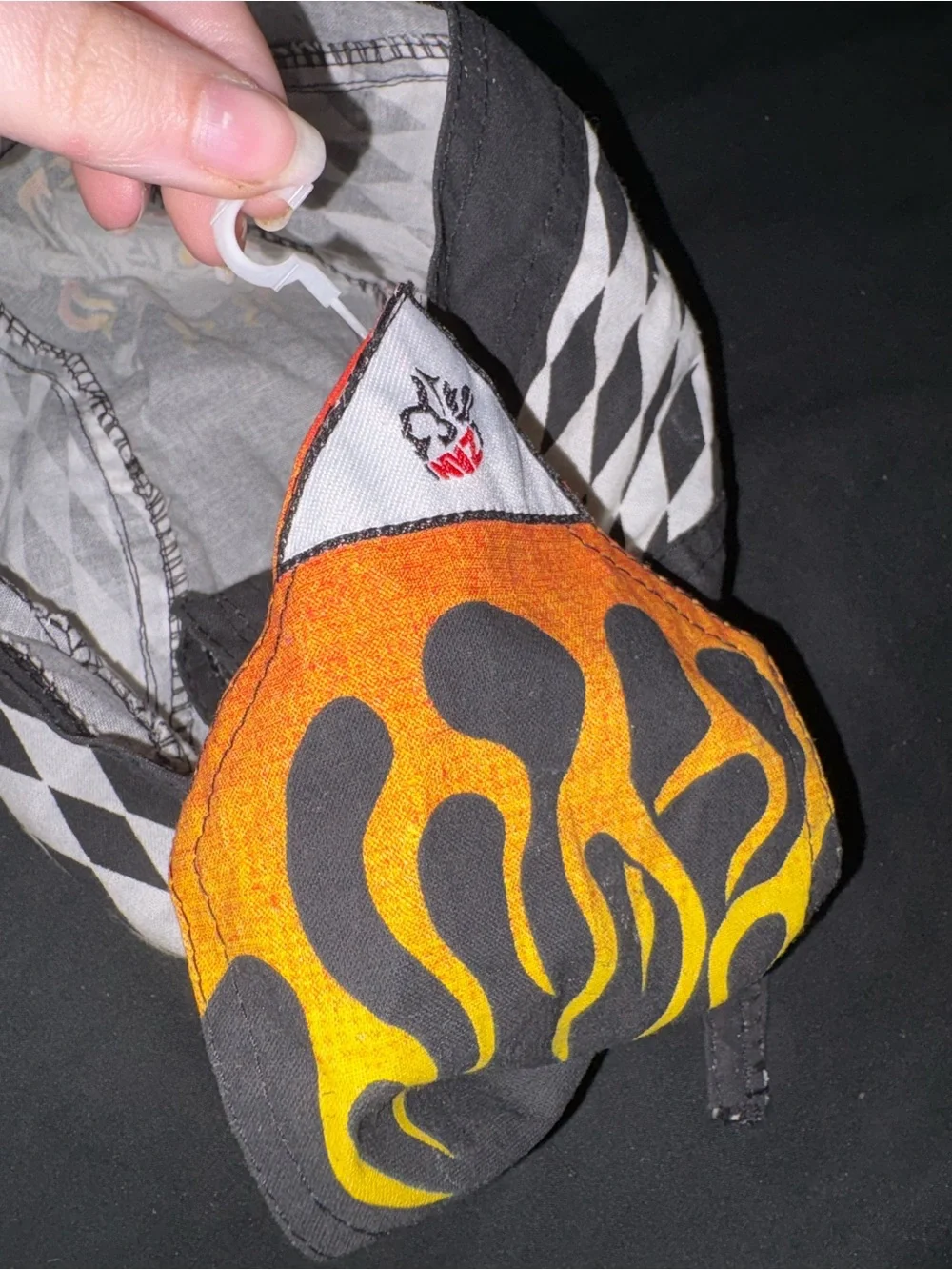 Zan Headgear Head Wrap Flydanna Flames Skull/Cross bones Doo rag
